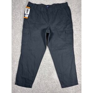 GAP Twill‎ Cargo Pant Black Elastic Waist Size XXL Mens Item 1826419
